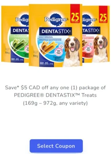 Pedigree 5 Printable Coupon Savin Groceries App